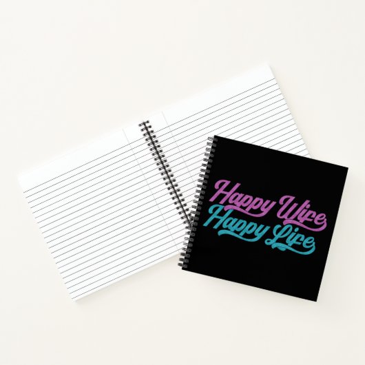 Happy Wife Happy Life Moederdag | Laptop Notitieboek (Binnen)