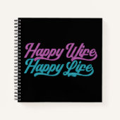 Happy Wife Happy Life Moederdag | Laptop Notitieboek (Voorkant)