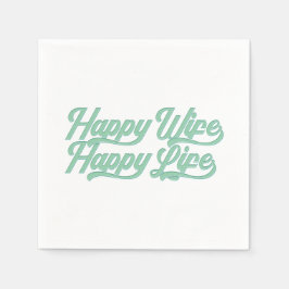 Happy Wife Happy Life Moederdag | Papieren Servett Servet