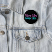 Happy Wife Happy Life Moederdag | Pin-Button Ronde Button 5,7 Cm (In situ)