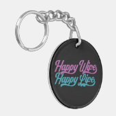 Happy Wife Happy Life Moederdag | Sleutelhanger (Voorkant Links)