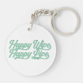 Happy Wife Happy Life Moederdag | Sleutelhanger (Achterkant)