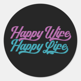 Happy Wife Happy Life Moederdag | STICKER