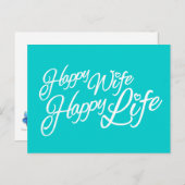 Happy Wife Happy Life Quote briefkaart (Voorkant / Achterkant)