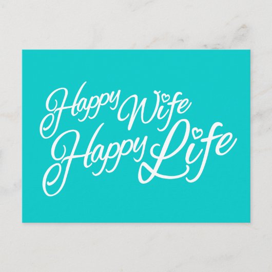 Happy Wife Happy Life Quote briefkaart (Voorkant)