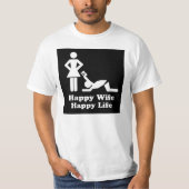 Happy Wife Happy Life Shirt (Voorkant)