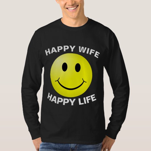 HAPPY WIFE HAPPY Life T-Shirts (Voorkant)