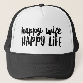 Happy Wife Happy Life Trucker Hat Pet