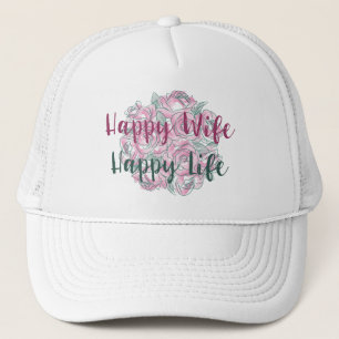 Happy Wife Happy Life Trucker Pet