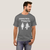 Happy Wife Happy Life White T-shirt (Voorkant volledig)