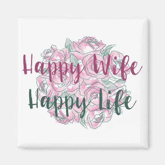 Happy Wife Magneet (Voorkant)
