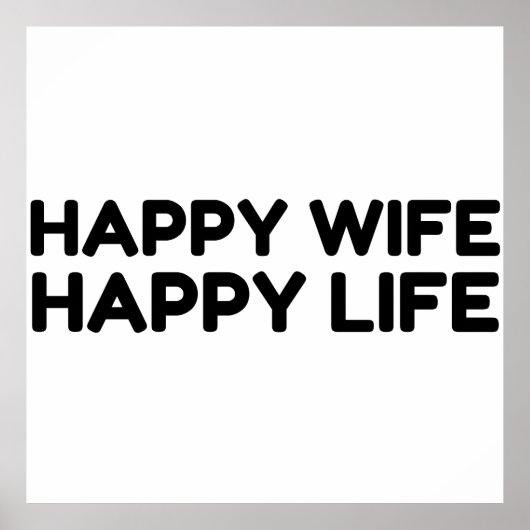 Happy Wife Poster (Voorkant)