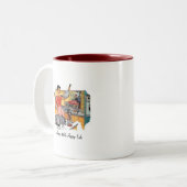 Happy Wife Tweekleurige Koffiemok (Voorkant links)