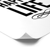 Happy Wife Typographic Quote Print in White (Hoek)