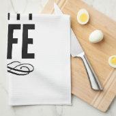 Happy Wife Typography Quottes White Theedoek (Quarter Fold)