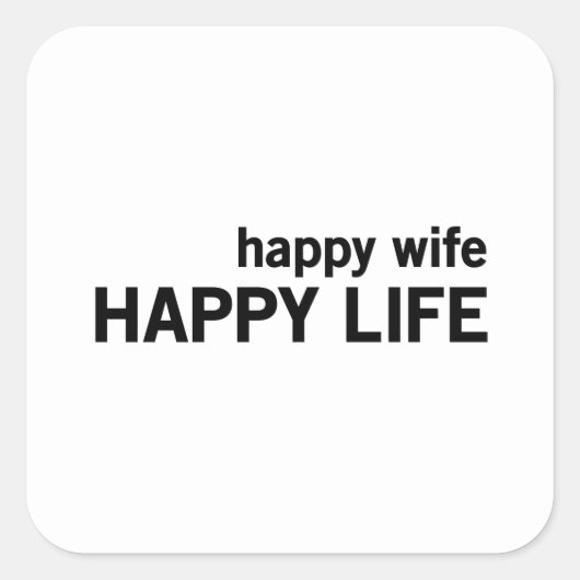 Happy Wife Vierkante Sticker (Voorkant)