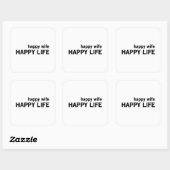 Happy Wife Vierkante Sticker (Vel)