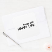 Happy Wife Vierkante Sticker (Envelop)