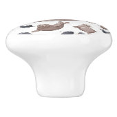 Happy Wild Seals Pattern Keramische Knop (Zijkant)