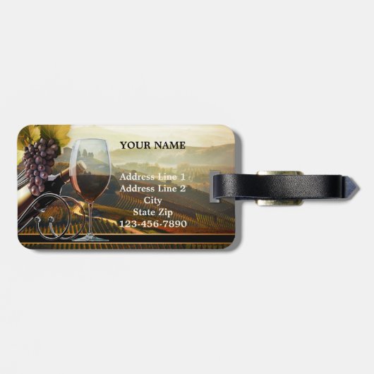 Happy Wine ThMED Cheers Bagagelabel (Achterkant horizontaal)