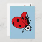 Happy Wings Ladybug Briefkaart (Voorkant / Achterkant)
