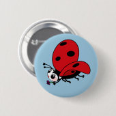 Happy Wings Ladybug Button (Voorkant /achterkant)