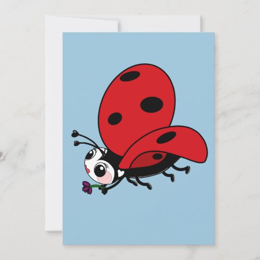 Happy Wings Ladybug Kaart (Voorkant)