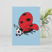 Happy Wings Ladybug Kaart (Staand voorkant)