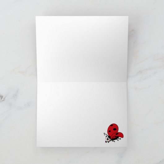 Happy Wings Ladybug  Kaart (Binnen)
