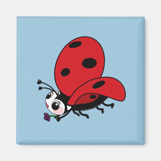Happy Wings Ladybug Magneet (Voorkant)
