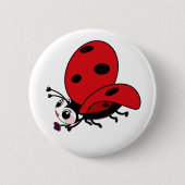 Happy Wings Ladybug Ronde Button 5,7 Cm (Voorkant)
