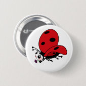 Happy Wings Ladybug Ronde Button 5,7 Cm (Voorkant /achterkant)