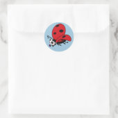 Happy Wings Ladybug Ronde Sticker (Tas)