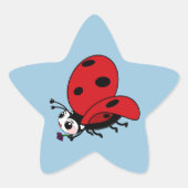 Happy Wings Ladybug Ster Sticker (Voorkant)