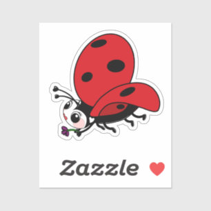Happy Wings Ladybug Sticker