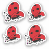 Happy Wings Ladybug Sticker (Voorkant)