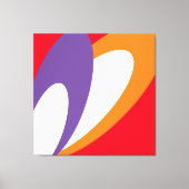 Happy Wings Levendige Rode Sinaasappel Paarse Mode Canvas Afdruk (Voorkant)