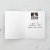 Happy Winter Birthday Humor Funny Snowman Kaart (Binnen)