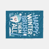 Happy Winter Bruhem All Teeth Dental Dentist Chris Fleece Deken (Voorkant (Horizontaal))