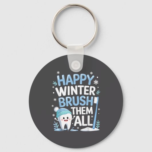Happy Winter Bruhem All Teeth Dental Dentist Chris Sleutelhanger (Voorkant)