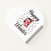 Happy Winter, Cute Penguin Notitieboek (Achterkant)