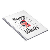 Happy Winter, Cute Penguin Notitieboek (Rechterzijde)