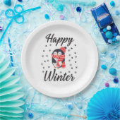 Happy Winter, Cute Penguin Papieren Bordje (Feest)