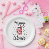Happy Winter, Cute Penguin Papieren Bordje (Feest)