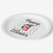 Happy Winter, Cute Penguin Papieren Bordje (Gekanteld)