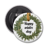 Happy Winter Day Button Flesopener (Voorkant)