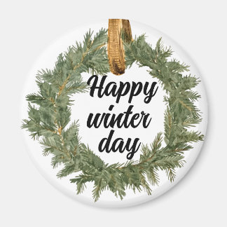 Happy Winter Day Magneet