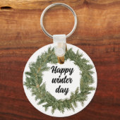 Happy Winter Day Sleutelhanger (Voorkant)
