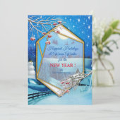 Happy Winter Feestdagen Kaart (Staand voorkant)