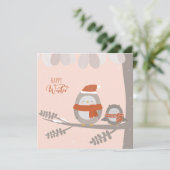 Happy Winter Feestdagenkaart (Staand voorkant)